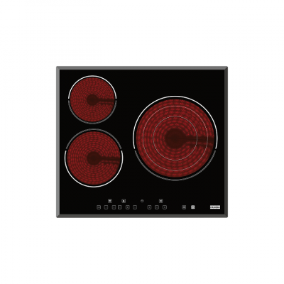 Franke Infrared Hob 3-Zone Ceramic Tempered Glass Black - FHT571 603C T