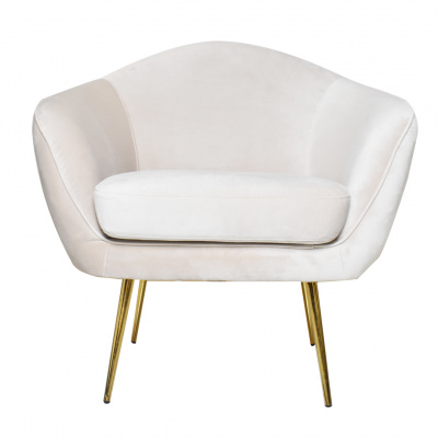 Nobizzi Velvet Accent Chair With Gold