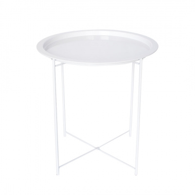 Heim White Farum Side Metal Table