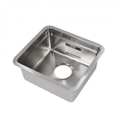Hamden Single Bowl Kitchen Sink with Waste Basket and Overflow Drain Pipe