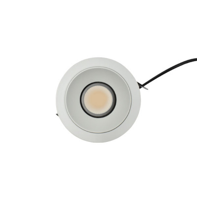 Alphalux 9w Ww 3000k Led Cob Swivel Downlight White 