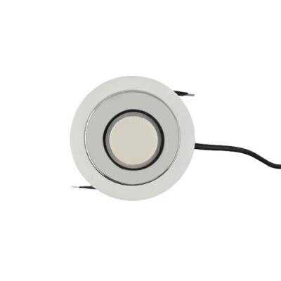 Alphalux 5w Ww 3000k Led Cob Swivel Downlight White 