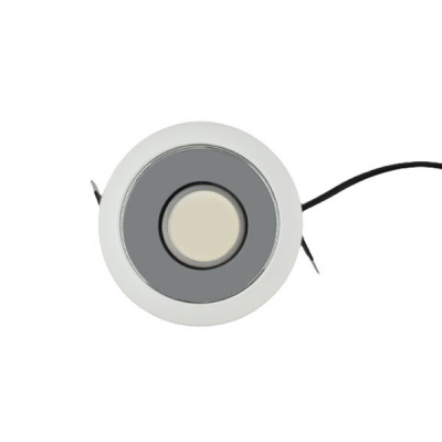 Alphalux 7w Cw 4000k Led Cob Swivel Downlight Glossy Silver 