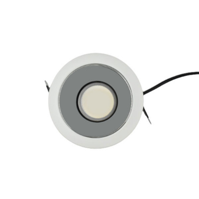 Alphalux 9w Cw 4000k Led Cob Swivel Downlight Glossy Silver 