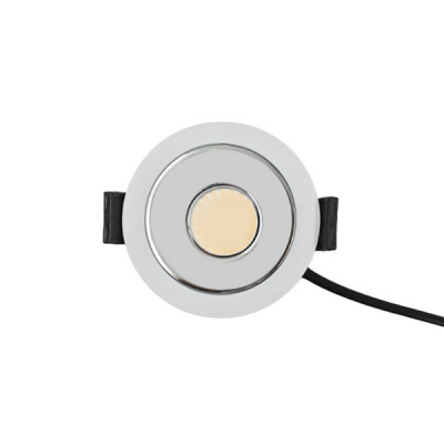 Alphalux 8w Ww 3000k Led Cob Fix Downlight Glossy Silver 