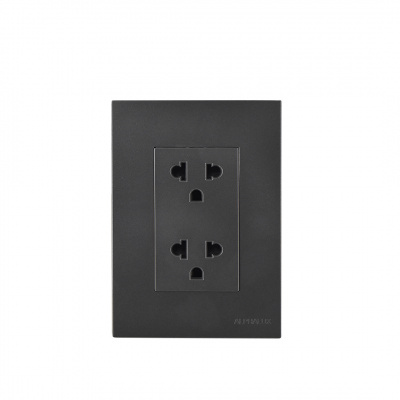 Alphalux Breit Series 2gang Duplex Universal Outlet