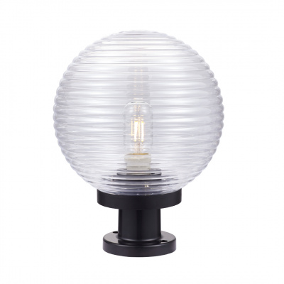 Alphalux Globe Outdoor Post Lamp Black