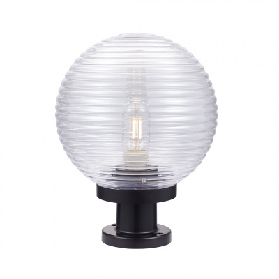 Alphalux Globe Outdoor Post Lamp Black