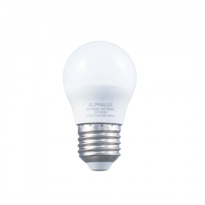 Alphalux Ultra High Ledbulb 3w Warm White E27 G45
