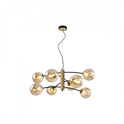 Alphalux Nordic Pendant Lamp Copper + Black G9x8