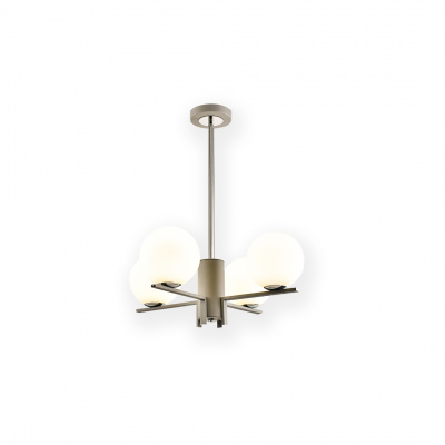 Alphalux Classic Pendant Lamp Sand Ash + Chrome G9x4