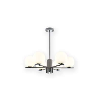 Alphalux Classic Pendant Lamp Sand Ash + Chrome G9x6