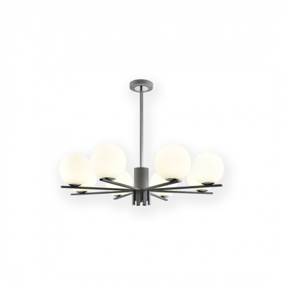 Alphalux Classic Pendant Lamp Sand Ash + Chrome G9x8