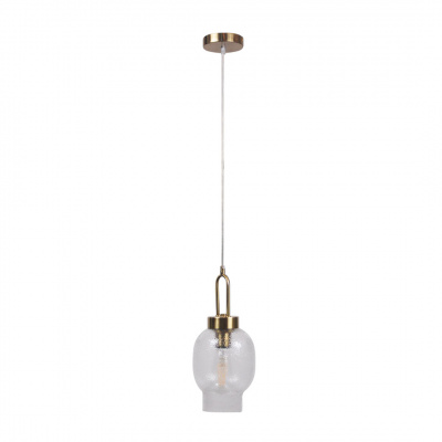 Alphalux Modern Pendant Lamp 1xe27 Clear+Brass