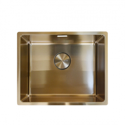 Hamden Kitchen Sink with Strainer and Siphon Gold