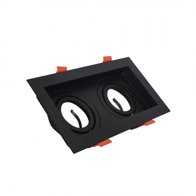 Alphalux Maxima Mr16 Recessed Downlight 2xgu5.3 Square Black