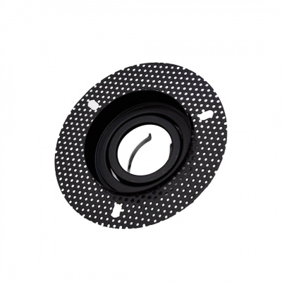 Alphalux Maxima Black Anti Glare Mr16 Recessed Downlight Round 1xGu10