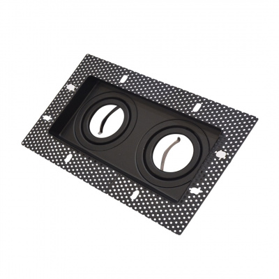 Alphalux Maxima Black Anti Glare Mr16 Recessed Downlight 2xGu10