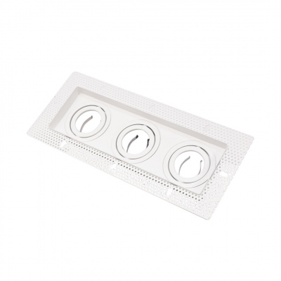Alphalux Maxima White Anti Glare Mr16 Recessed Downlight 3xGu10