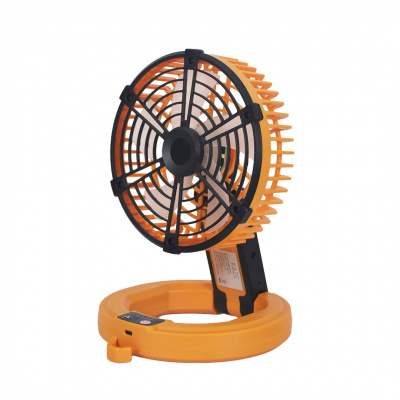 Kaze Juuden-Shiki-Fan 8in Dc Motor Rechargeable/Solar Folding Fan with Led Light