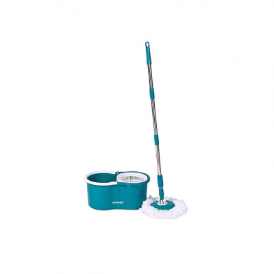 Ezweep Spin Mop with Bucket Teal Blue