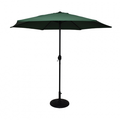 Heim Polyester/Steel Umbrella With Crank Outdoor Patio Green Umbrella
