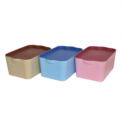 Heim Eske Storage Container with Lid Light Blue/Dark Blue 6.8L
