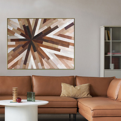 Heim Neutral Palette Devanado Painting Wall Decor