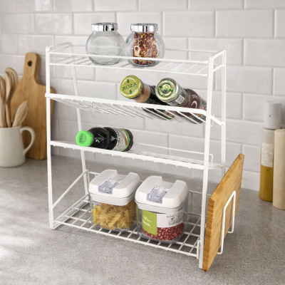 Kessel Leone Condiments Wire Rack White 38.5X16.5X41CM
