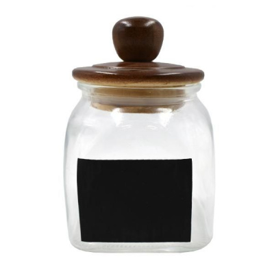 Kessel Glass Jar with Wood Lid