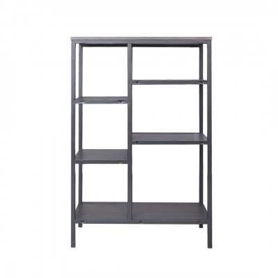Heim Eber Oak Wood And Metal 3 Layer Shelves