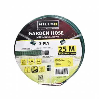 Hills Medium Duty Garden Hose 25meters Green