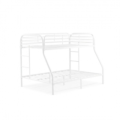 Heim Renzo Single and Double Bunk Bedframe White 36x75-137x75x62.9in