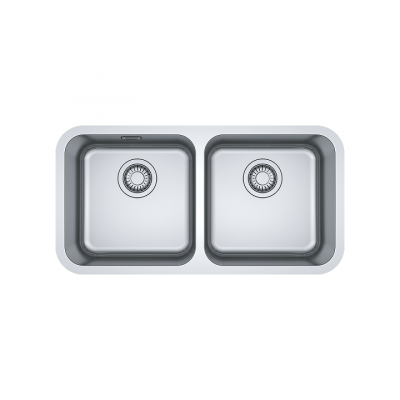 Franke Kitchen Sink Bell Stainless Steel Double Bowl BCX 120-35-35