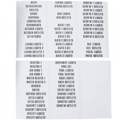Gardner Bender Wire Marker Booklet Circuit Breaker