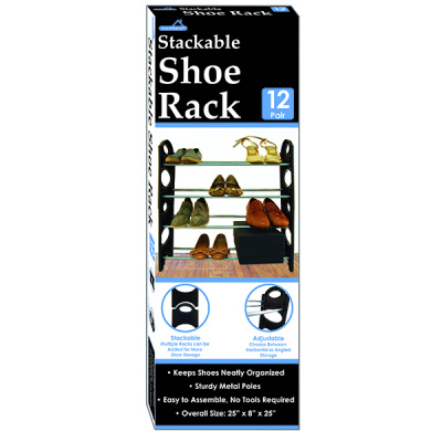Euroware  12-Pair Shoe Rack