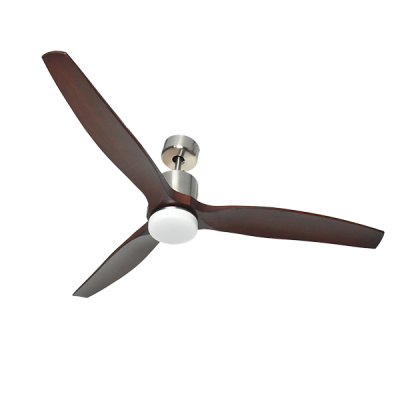 Kaze 52in Skye Brushed Chrome Ceiling Fan with Light