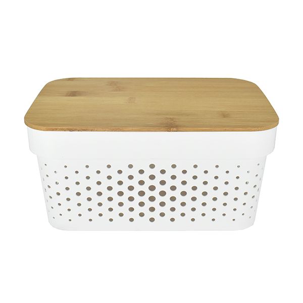 Ezweep Okiba Storage Bin W/ Bamboo Lid 3.5l