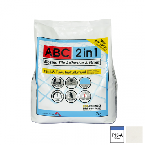 ABC Mosaic Tile Adhesive and Grout 2kg F15-A White