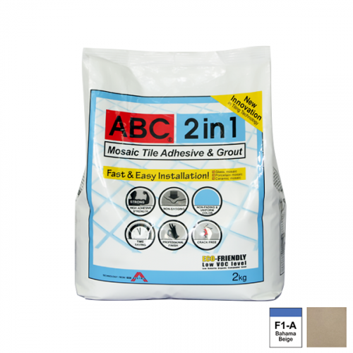 ABC Mosaic Tile Adhesive and Grout 2kg F1-A Bahama Beige