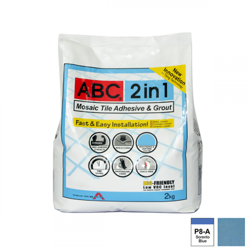 ABC Mosaic Tile Adhesive and Grout 2kg P8-A Sorento Blue