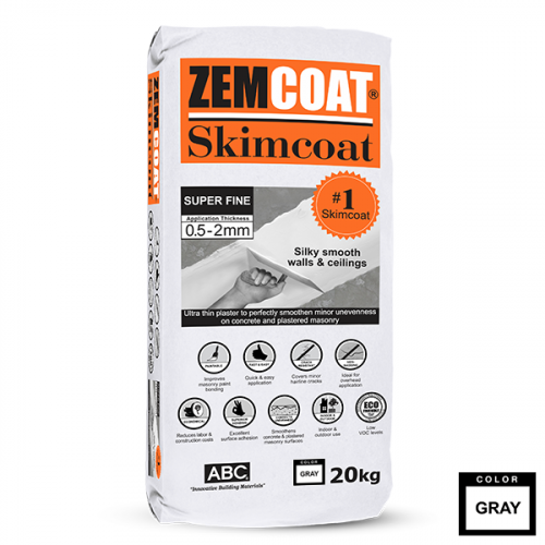 ABC Zemcoat Skimcoat Super Fine 20kg Gray
