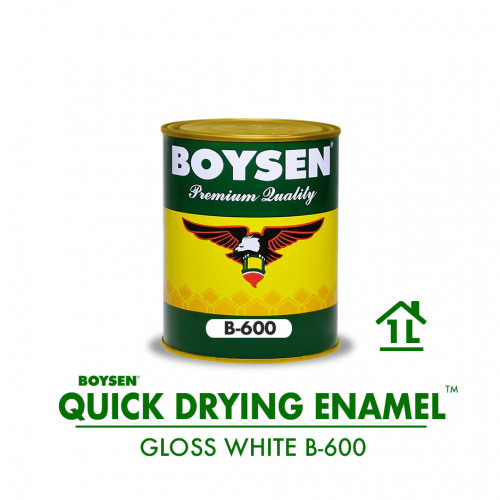 Boysen 600 1L White Quick Drying Enamel