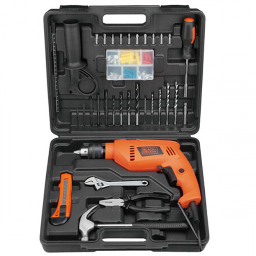 Black & Decker Impact Drill With Kitbox Tools & Accessories 13mm