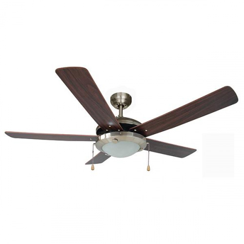 Kaze 52in Brushed Nickel Ceiling Fan with Light