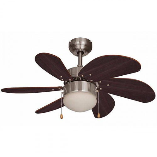 Kaze 30in Diehl Brushed Nickel Ceiling Fan with Light