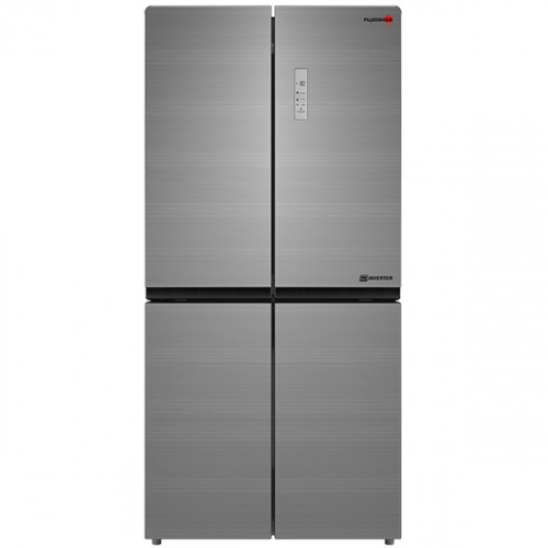 Fujidenzo Ifr-19Gd French Refrigerator 19Cu.Ft Silver Glass Door