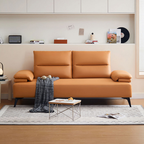 Heim Sandey Minimalist 2 Seater Brown Sofa