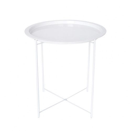 Heim White Farum Side Metal Table