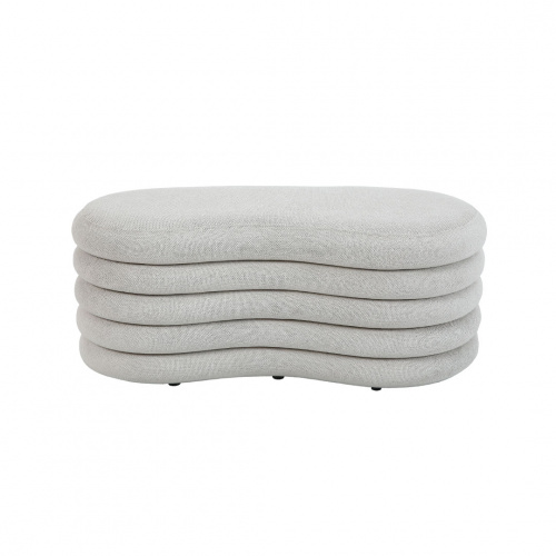 Heim Lisa Gray Ottoman with Storage